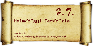 Halmágyi Terézia névjegykártya